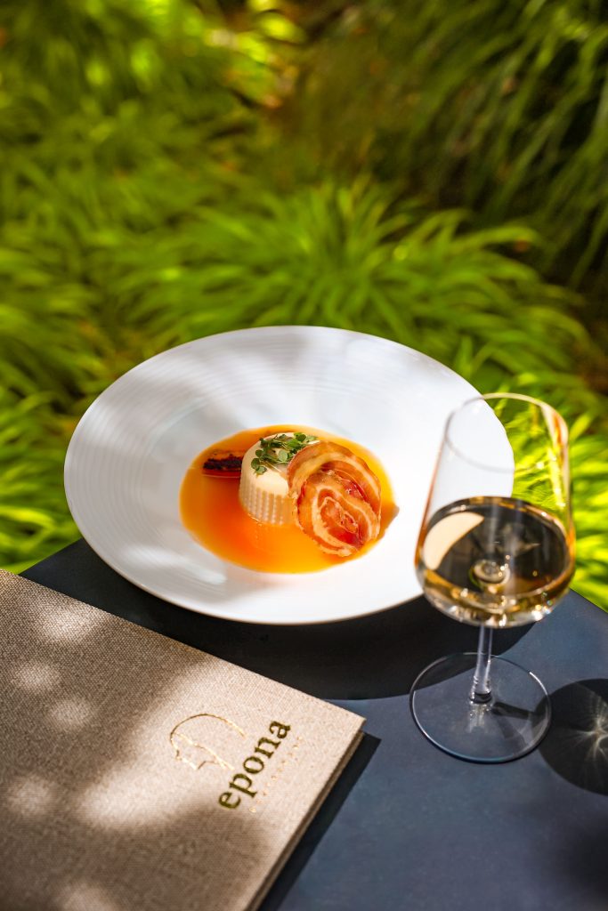 Entrée burrata fumée