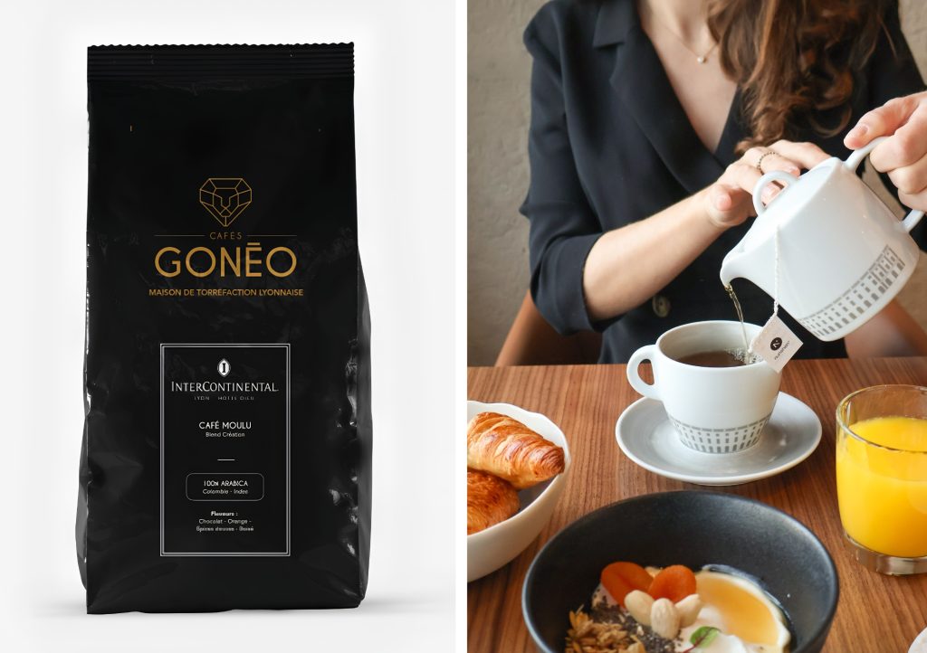 Cafés Gonéo et thés Nünshen proposés au restaurant Epona à Lyon